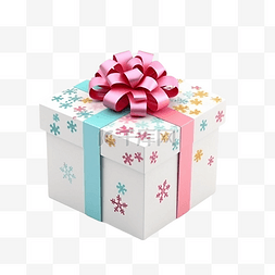 粉色节日快乐图片_圣诞节礼物盒精致
