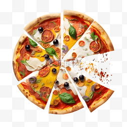 披萨的插画图片_披萨食物插画