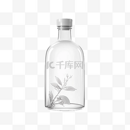 塑料瓶油图片_香薰瓶子叶子