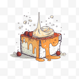 美味卡通甜点糕点图片_食物美食蛋糕插画