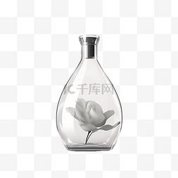 创意抽象瓶子图片_香薰瓶子花朵