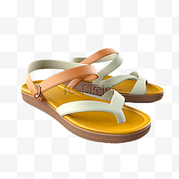 低端产品图片_凉鞋夏季黄色鞋垫