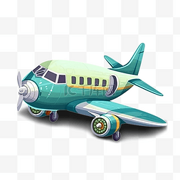 绿色创意飞机插画图片_飞机创意绿色