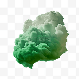 遨游天空的鲸鱼图片_云朵绿色的体积云