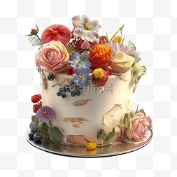 蛋糕花朵食物