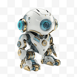 机器人智能蓝色