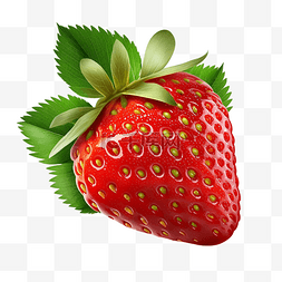 草莓水果新鲜透明