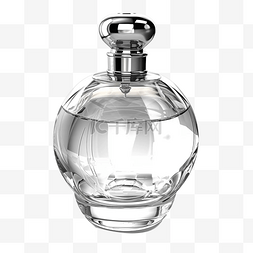 水彩瓶图片_香水玻璃瓶液体白色透明