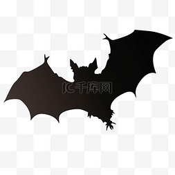 蝙蝠剪影扁平黑色