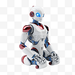 蓝色的机器人图片_机器人高科技