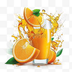 夏天鲜橙汁
