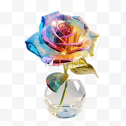 花束瓶子图片_玫瑰玻璃花瓶