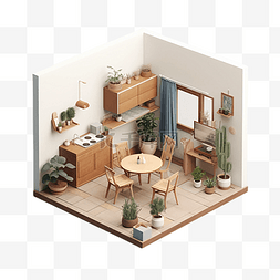 3d家具模型图片_3d房间模型建筑收纳柜