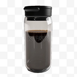 咖啡杯透明瓶子