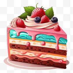 卡通涂鸦装饰图片_蛋糕草莓甜点图案