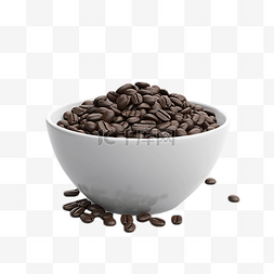 营养的饮食卡通图图片_咖啡豆容器白色