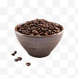 一袋咖啡图片_咖啡豆碗棕色