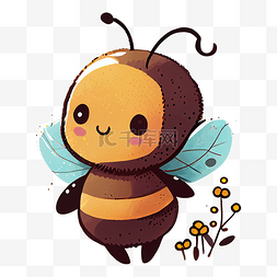 蜜蜂小花卡通可爱