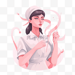 护士节粉色美式护士