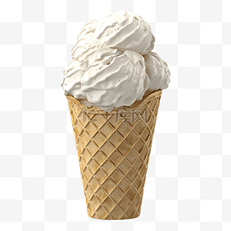 美味的冰淇淋雪糕图片_食物甜筒白色