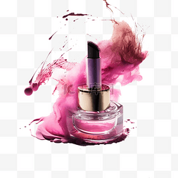 化妆水瓶图片_化妆品粉色玻璃