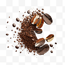 咖啡豆实物图