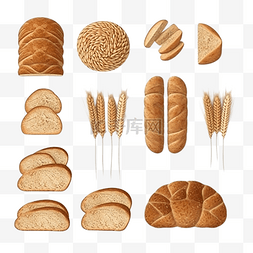 健康材料图片_面包食品谷物