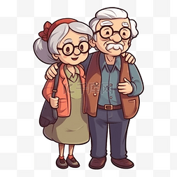 祖父母日搭肩膀图案