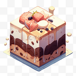 水果蛋糕造型图片_卡通奶油蛋糕造型
