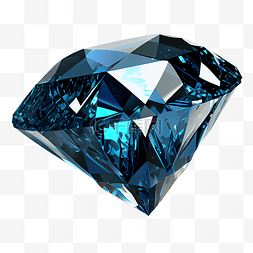 蓝钻石图片_钻石闪亮蓝色