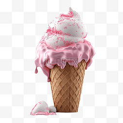 夏日冰霜元素图片_食物冷冻甜筒