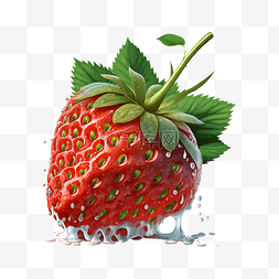 草莓水果插画