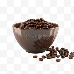咖啡豆碗褐色