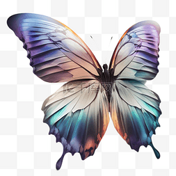 蝴蝶抽象图图片_绚丽渐变惭色发光蝴蝶实拍图