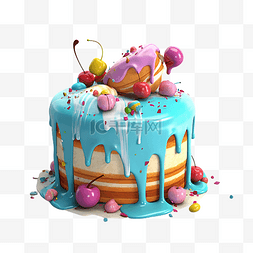 精美蛋糕图片_蛋糕蓝色甜品