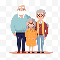 写重阳节的图片_祖父母日温馨白发苍老