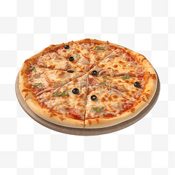 圆形披萨图片_披萨美食可口