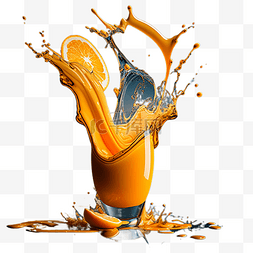 果汁冰镇橙汁高清创意摄影图