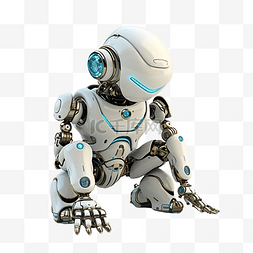 蓝色智能插画图片_机器人工业科技
