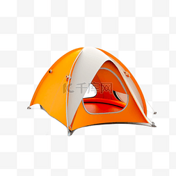 旅行必需品图片_3d橙色帐篷