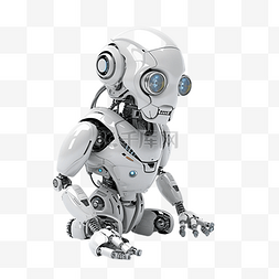 智能机器人ai图片_机器人白色金属