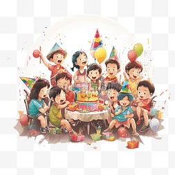 卡通庆祝六一图片_儿童节开心派对