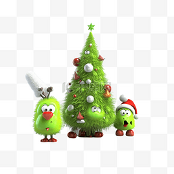 树新年装饰图案图片_圣诞节圣诞树装饰