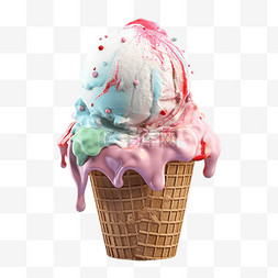 食物绿色冰淇淋