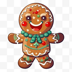 圣诞节姜饼人复杂装饰图案