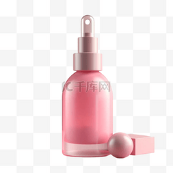 玻璃瓶乳液图片_保湿水美容护理粉色