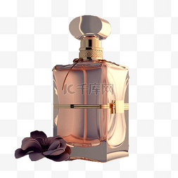 金粉色香水瓶香水