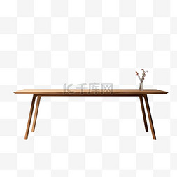 矢量木质桌子元素立体免抠图案