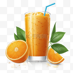夏天冰镇橙汁