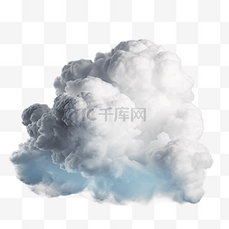 白色立体云朵图片